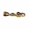 60cm x 3mm Jasseron Ketting + Muzieknoot Hanger Unisex - Gepolijst RVS