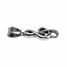60cm x 3mm Jasseron Ketting + Muzieknoot Hanger Unisex - Gepolijst RVS