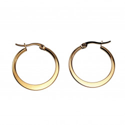 ∅25mm Oorbellen Dames - Platte-Design - Verguld RVS - Oorringen