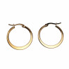 ∅25mm Oorbellen Dames - Platte-Design - Verguld RVS - Oorringen