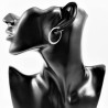 ∅25mm Oorbellen Dames - Platte-Design - Gepolijst RVS - Oorringen