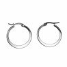∅25mm Oorbellen Dames - Platte-Design - Gepolijst RVS - Oorringen