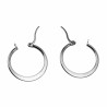 ∅25mm Oorbellen Dames - Platte-Design - Gepolijst RVS - Oorringen