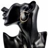∅35mm Oorbellen Dames - Platte-Design - Verguld RVS - Oorringen