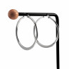 ∅35mm Oorbellen Dames - Platte-Design - Gepolijst RVS - Oorringen