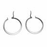 ∅35mm Oorbellen Dames - Platte-Design - Gepolijst RVS - Oorringen