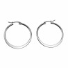 ∅35mm Oorbellen Dames - Platte-Design - Gepolijst RVS - Oorringen