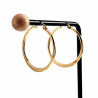 ∅40mm Oorbellen Dames - Platte-Design - Verguld RVS - Oorringen