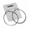 ∅40mm Oorbellen Dames - Gepolijst RVS - Oorringen Platte -Design