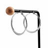 ∅40mm Oorbellen Dames - Gepolijst RVS - Oorringen Platte -Design