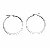 ∅40mm Oorbellen Dames - Gepolijst RVS - Oorringen Platte -Design