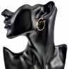 ∅30mm x 3mm Oorbellen Dames - Verguld RVS - Brede-Design Oorringen