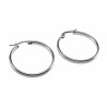 ∅30mm x 3mm Oorbellen Dames - Gepolijst RVS - Brede-Design Oorringen