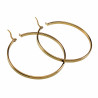 ∅50mm x 3mm Oorbellen Dames - Verguld RVS - Brede-Design Oorringen