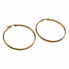 ∅50mm x 3mm Oorbellen Dames - Verguld RVS - Brede-Design Oorringen