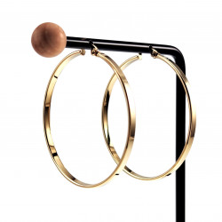 ∅50mm x 3mm Oorbellen Dames - Verguld RVS - Brede-Design Oorringen