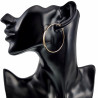 ∅50mm x 3mm Oorbellen Dames - Verguld RVS - Brede-Design Oorringen