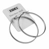 ∅50mm x 3mm Oorbellen Dames - Gepolijst RVS - Brede-Design Oorringen