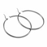 ∅50mm x 3mm Oorbellen Dames - Gepolijst RVS - Brede-Design Oorringen
