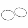 ∅50mm x 3mm Oorbellen Dames - Gepolijst RVS - Brede-Design Oorringen
