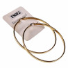 ∅60mm x 3mm Oorbellen Dames - Verguld RVS - Brede-Design Oorringen