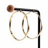 ∅40mm x 3mm Oorbellen Dames - Verguld RVS - Brede-Design Oorringen