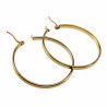 ∅40mm x 3mm Oorbellen Dames - Verguld RVS - Brede-Design Oorringen