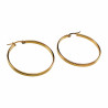 ∅40mm x 3mm Oorbellen Dames - Verguld RVS - Brede-Design Oorringen