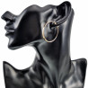 ∅40mm x 3mm Oorbellen Dames - Verguld RVS - Brede-Design Oorringen