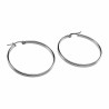 ∅40mm x 3mm Oorbellen Dames - Gepolijst RVS - Brede-Design Oorringen