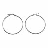 ∅40mm x 3mm Oorbellen Dames - Gepolijst RVS - Brede-Design Oorringen