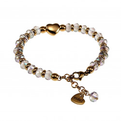 Armband met Kleurrijke Facet Oostenrijkse Kristalkralen Verguld RVS