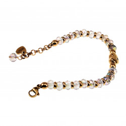 Armband met Kleurrijke Facet Oostenrijkse Kristalkralen Verguld RVS