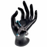 Dames Armband met Grijsblauwe Kristal en Zoetwaterparels - RVS