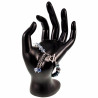 Armband met Transparante Blauwgrijze Kristal - Zoetwaterparels - RVS