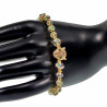 Armband met Tijgerkop - Verguld RVS Geel Kralenarmband met T-sluiting