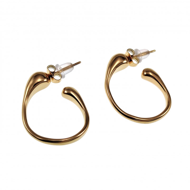 Oorbellen Dames - Verguld RVS - Asymmetrische Oorringen Oorbellen Dames - Verguld RVS - Asymmetrische Oorringen