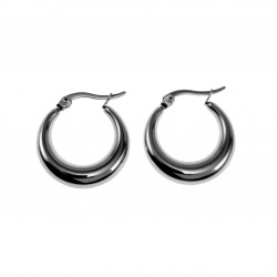 ∅22mm Oorbellen Dames - Gepolijst RVS - Oorringen