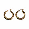 ∅25mm x 5mm Oorbellen Dames - Verguld RVS - Brede Oorringen