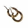 ∅25mm x 5mm Oorbellen Dames - Verguld RVS - Brede Oorringen