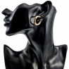 ∅25mm x 5mm Oorbellen Dames - Verguld RVS - Brede Oorringen
