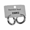 ∅25mm Oorbellen Dames - Gepolijst RVS - Brede Oorringen