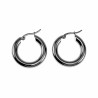 ∅25mm Oorbellen Dames - Gepolijst RVS - Brede Oorringen