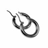 ∅25mm Oorbellen Dames - Gepolijst RVS - Brede Oorringen