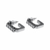 17mm Hoog Oorbellen Dames - RVS - U-vormige Oorbellen met Zirkonias