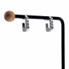 17mm Hoog Oorbellen Dames - RVS - U-vormige Oorbellen met Zirkonias
