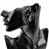 17mm Hoog Oorbellen Dames - RVS - U-vormige Oorbellen met Zirkonias