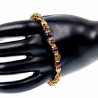 Armband Unisex Verguld RVS Visgraat Schakelarmband met Tijgeroogstenen