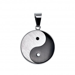 60cm x 3mm Jasseron Ketting + Yin Yang-Hanger Unisex - Gepolijst RVS
