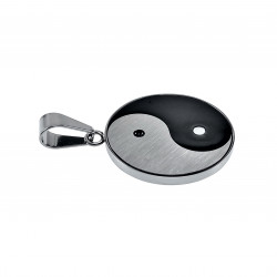 60cm x 3mm Jasseron Ketting + Yin Yang-Hanger Unisex - Gepolijst RVS